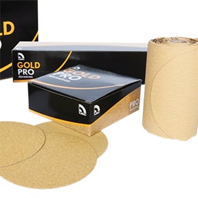 US Chemical Gold Pro 2-3/4 Inch x 25 Yard PSA Abrasive Roll - P180