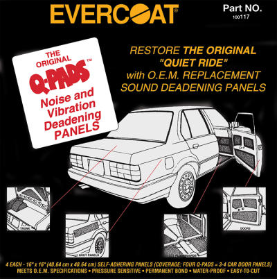 Fiberglass Evercoat 116 Q-pads 12 x 12 - 6 pads/pack