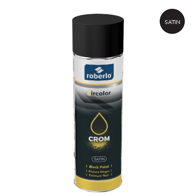 Roberlo Aircolor CROM Black Acrylic Paint - 500 mL - Matte