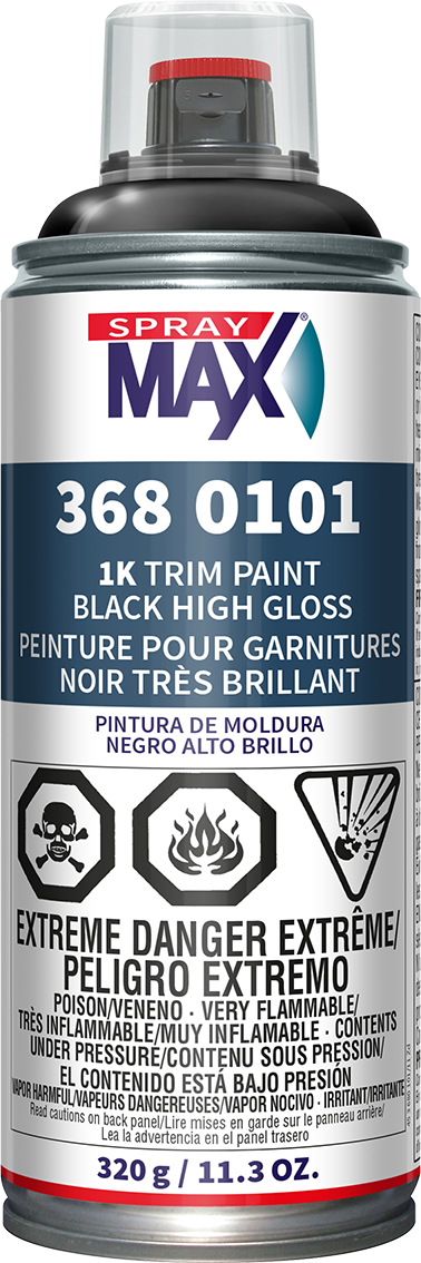 SprayMax 1K Trim Paint - Gloss Black