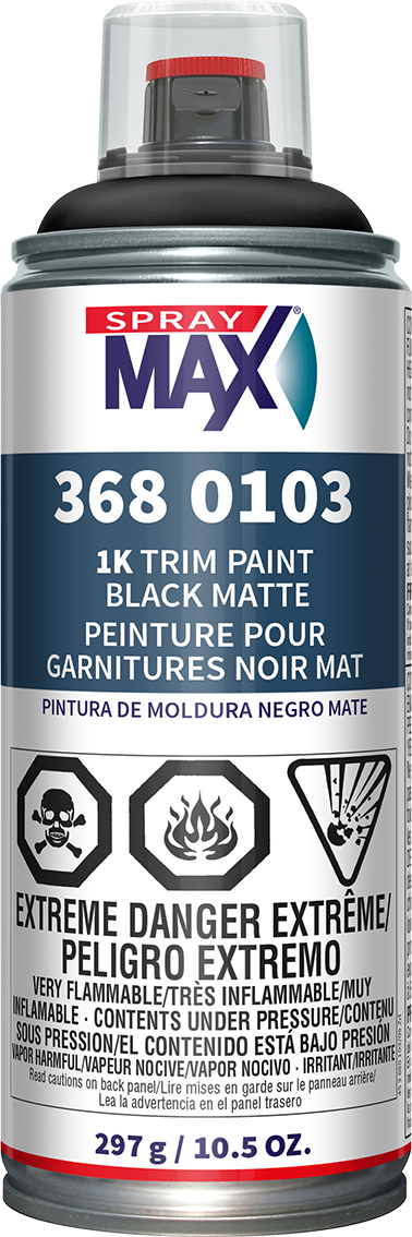SprayMax 1K Trim Paint - Matte Black