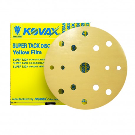 Eagle Abrasives Yellow-Film 6 inch Super-Tack Discs (15 Holes) - P1500