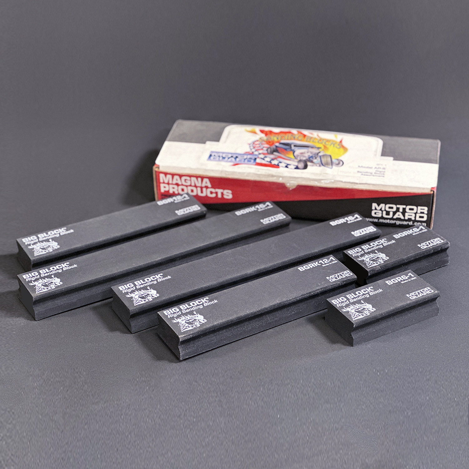 Motor Guard AP-5 Big-Block Rigid Sanding Block Assortment - 6 Blocks