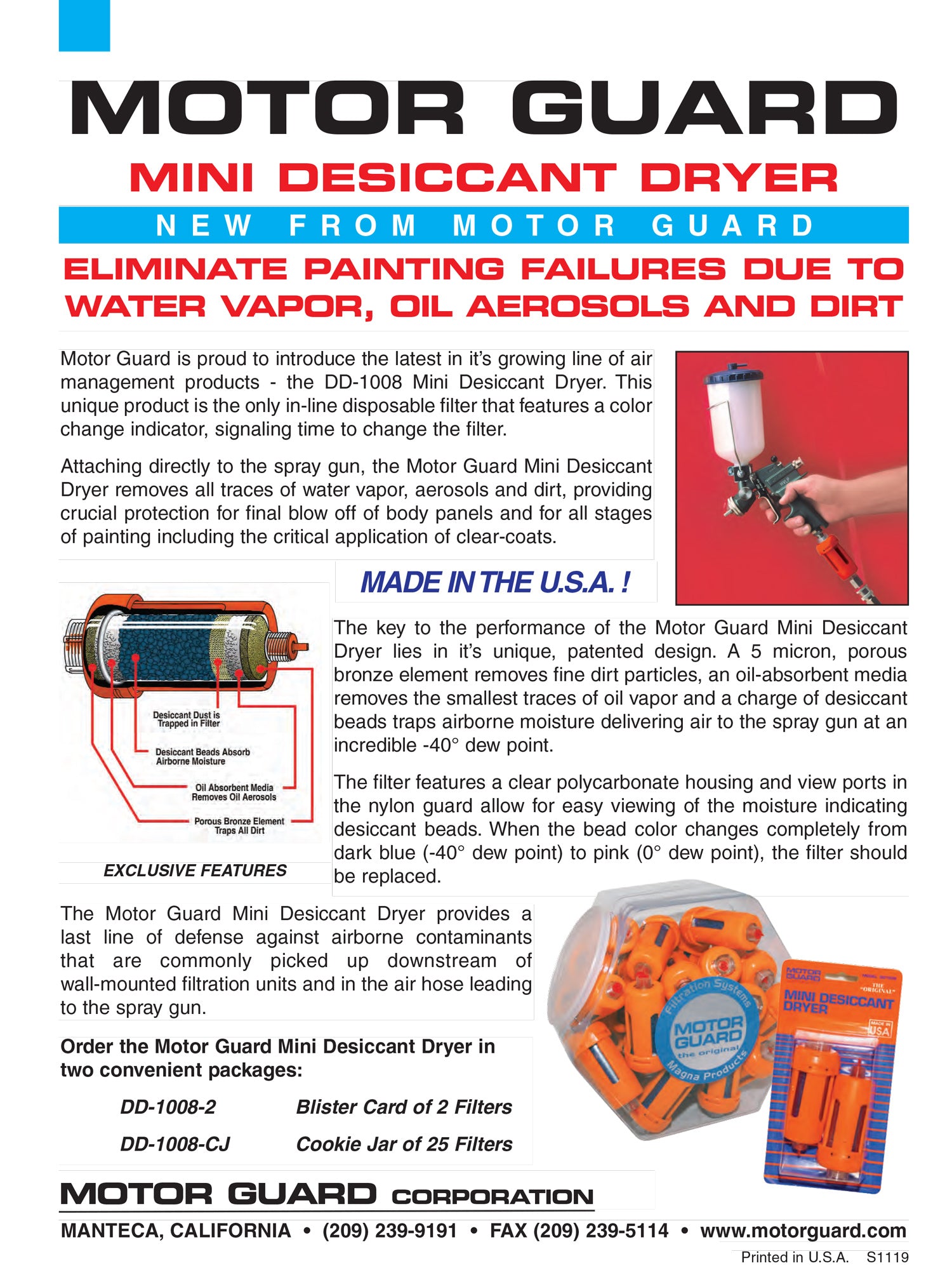 Motor Guard DD1008 Mini Desiccant Filter Pack of 2