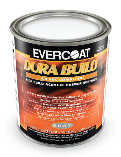 Fiberglass Evercoat 2274 Dura Build Acrylic Primer Gray Gallon
