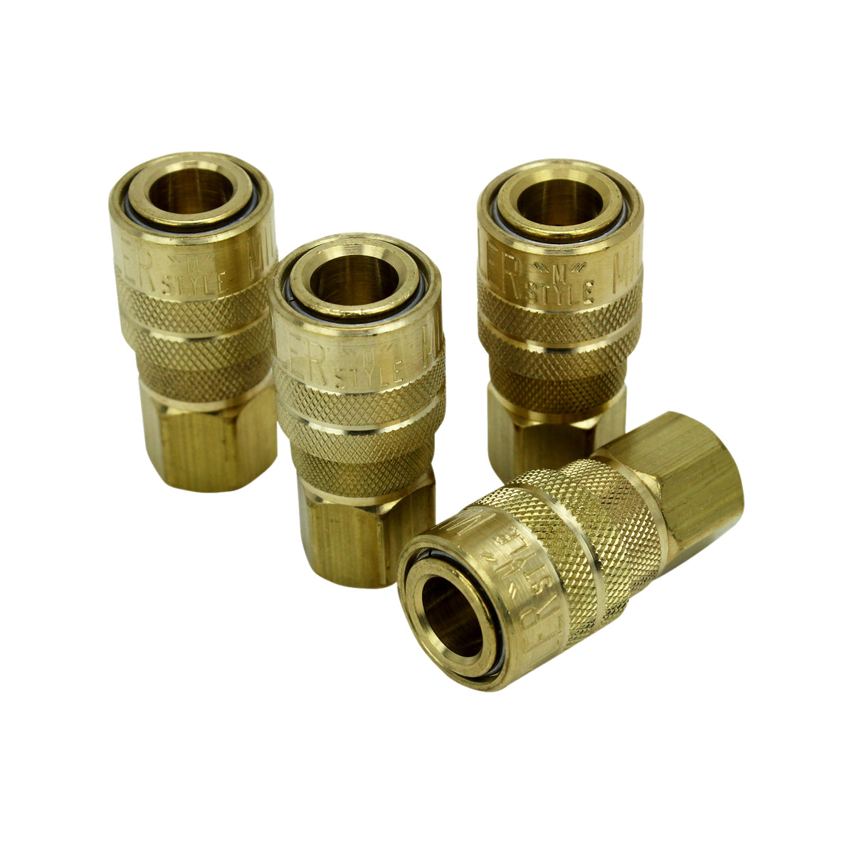 Milton 1/4" FNPT M-Style Brass Air Coupler - Pack of 5