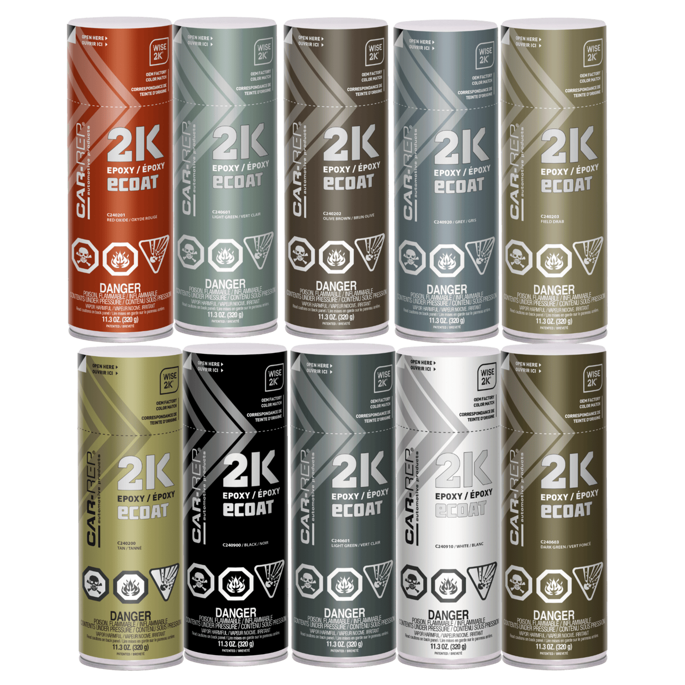 Car-Rep 2K Epoxy eCoat DTM 400ml - Olive Brown