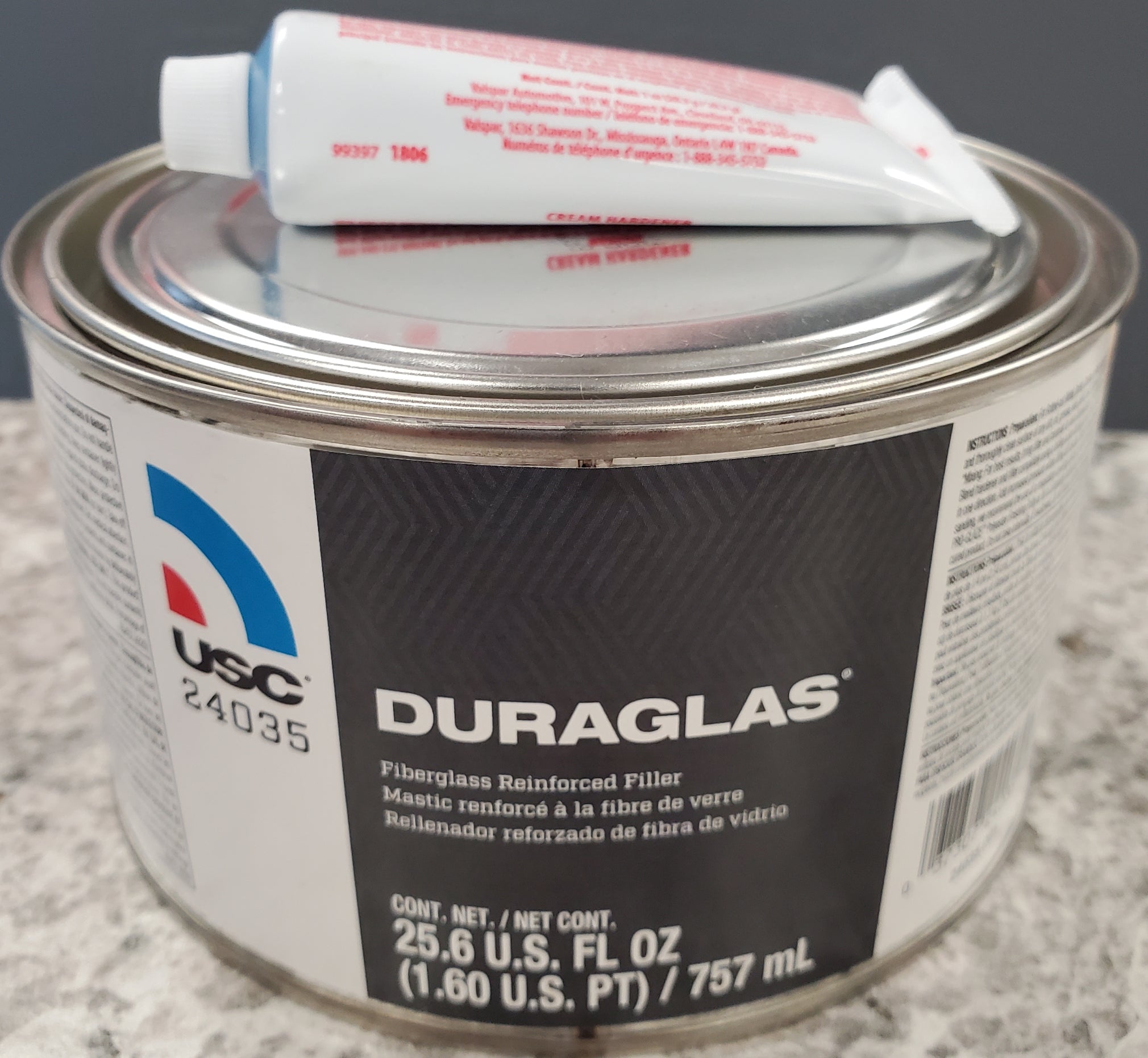 US Chemical Duraglas Fiberglass Filled Filler - Quart